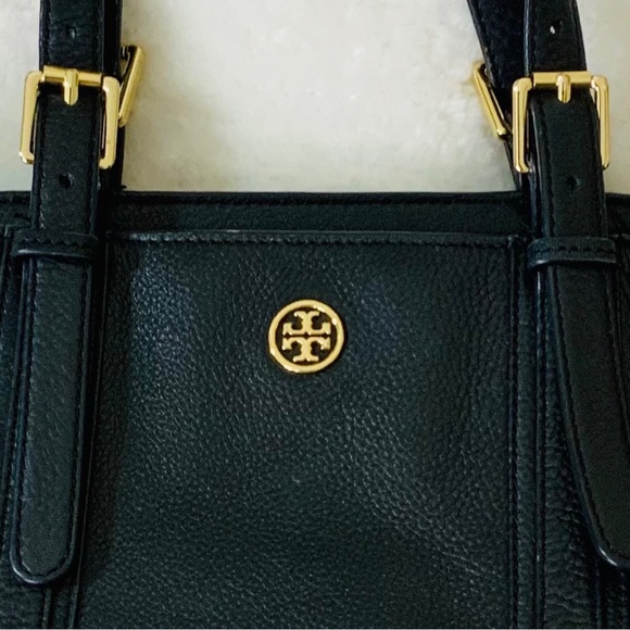 Tory Burch Landon Pebbled Leather Tote - Picture 1 of 12